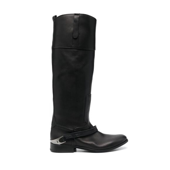 Golden Goose black western Charlie leather knee high boots 36 - Picture 1 of 16